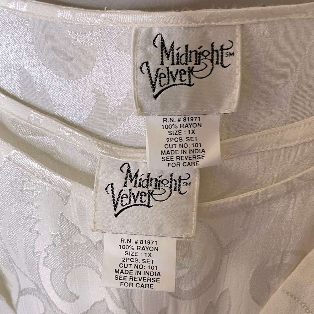 Vintage Midnight Velvet Romantic Satiny Dress and Jacket Set Sz 1X - Picture 4 of 5